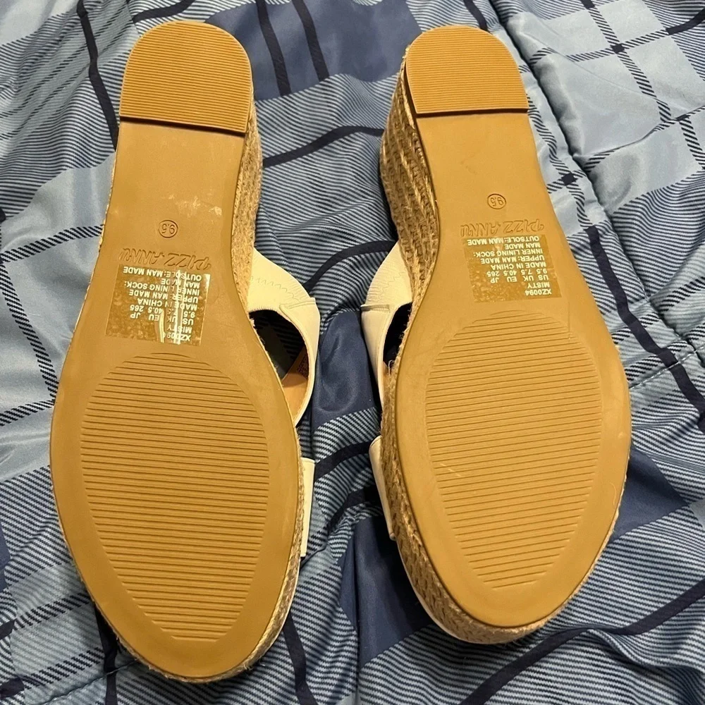 NEW Criss Cross Platform Wedge Sandals Open Toe Espadrille Heels